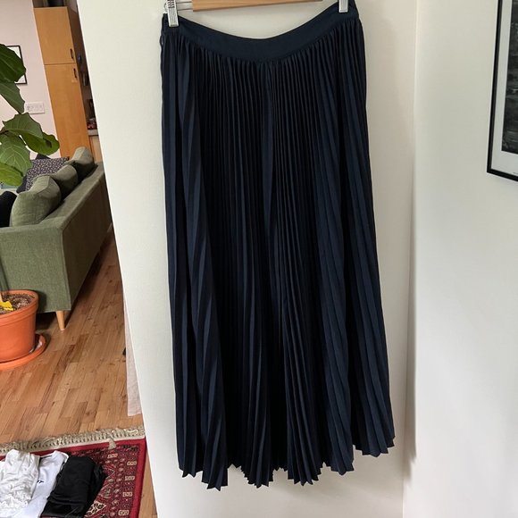Scotch & Soda - Pleated Palazzo Pants/Trousers in Navy - 1 - Picture 4 of 8